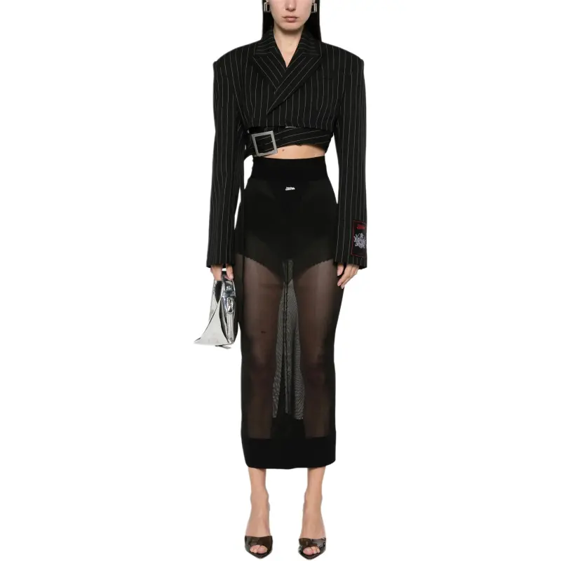 Jean Paul Gaultier Short Suit Jacket 'Black/White'-1