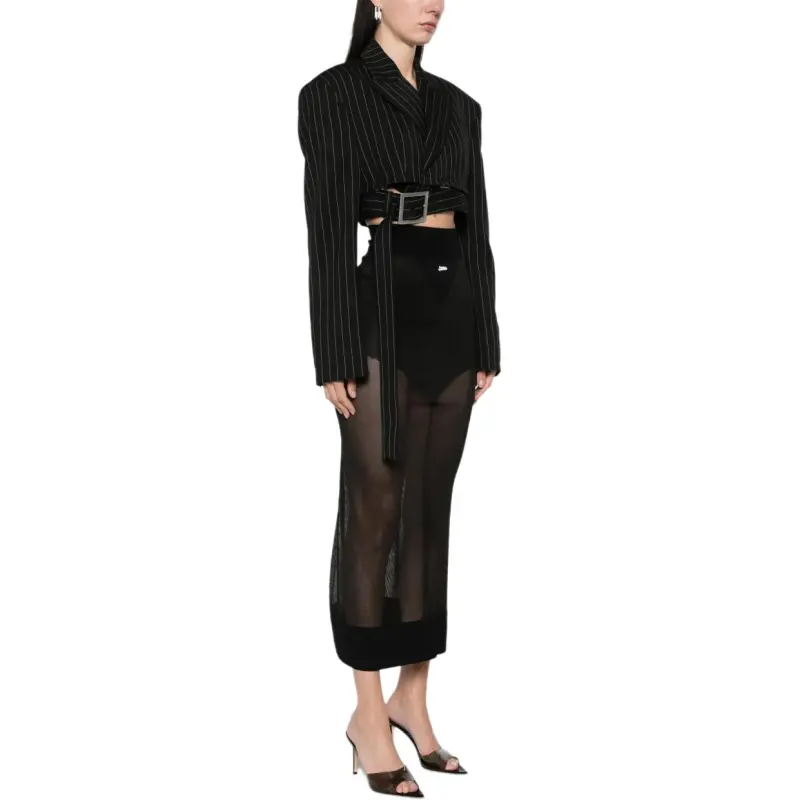 Jean Paul Gaultier Short Suit Jacket 'Black/White'-2