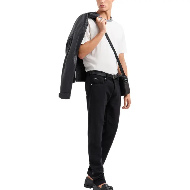 EMPORIO ARMANI Asv Jersey T shirt With Trimmed Crew Neck-2