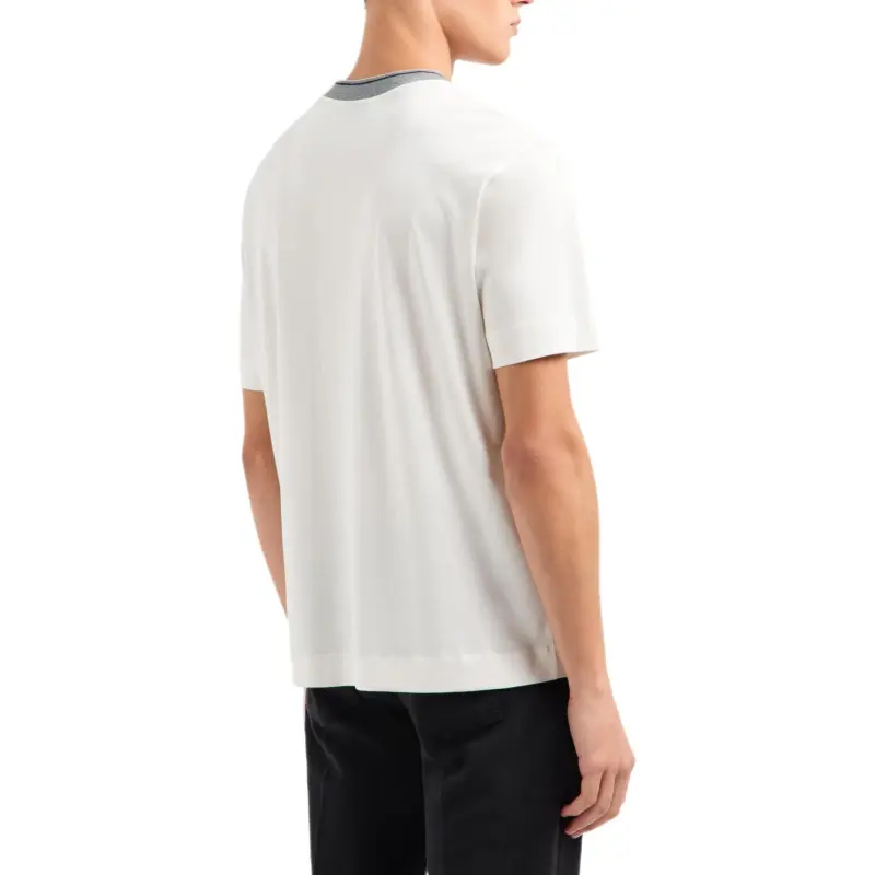 EMPORIO ARMANI Asv Jersey T shirt With Trimmed Crew Neck-4