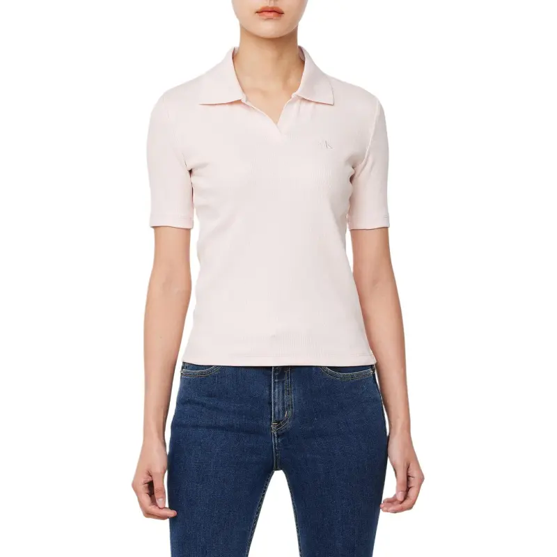 CALVIN KLEIN Polo Shirt Women's Light Pink-4