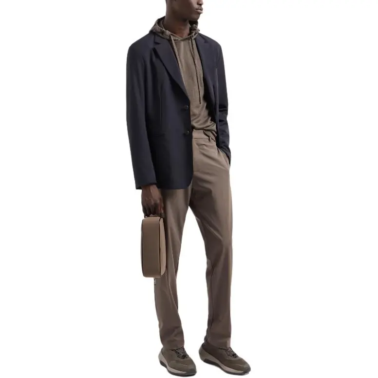EMPORIO ARMANI Travel Essentials Stretch nylon Single breasted Blazer-1
