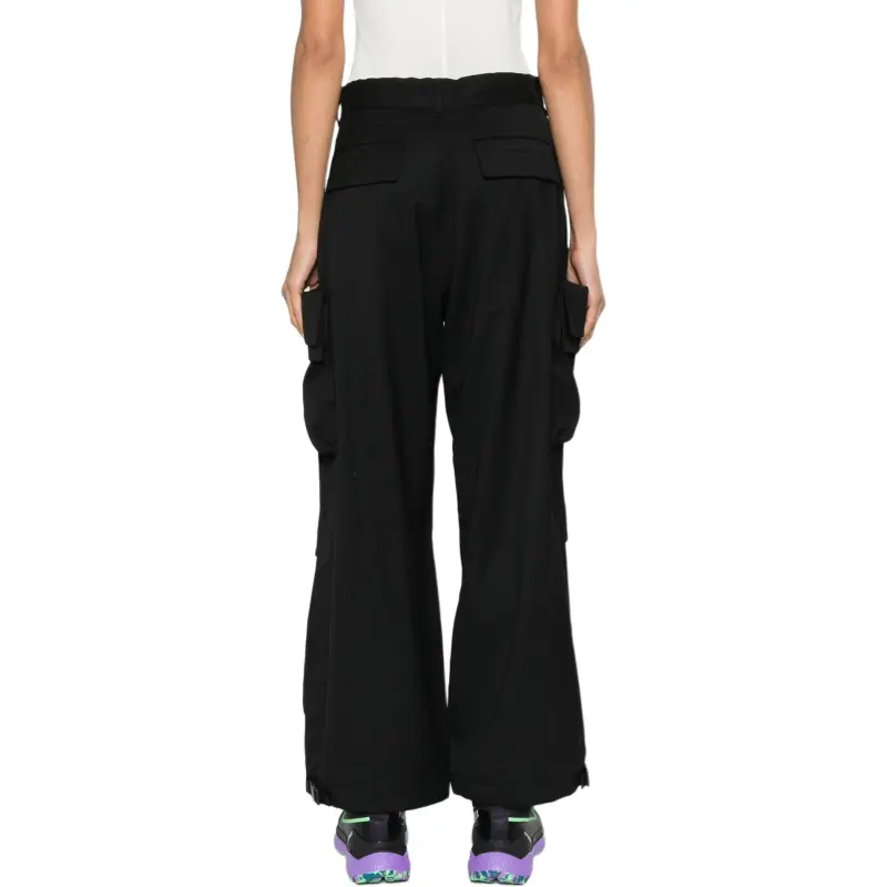 Y 3 Drawstring Wide Leg Cargo Trousers-4