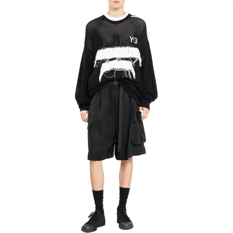 Adidas Y 3 Washed Twill Shorts-3