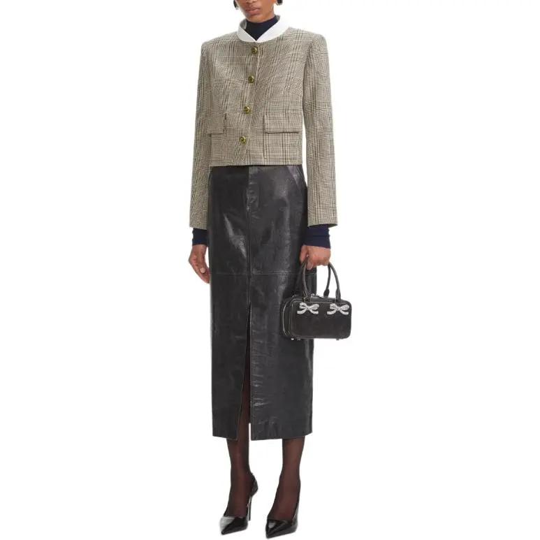 Self portrait Check Wool Jacket-2