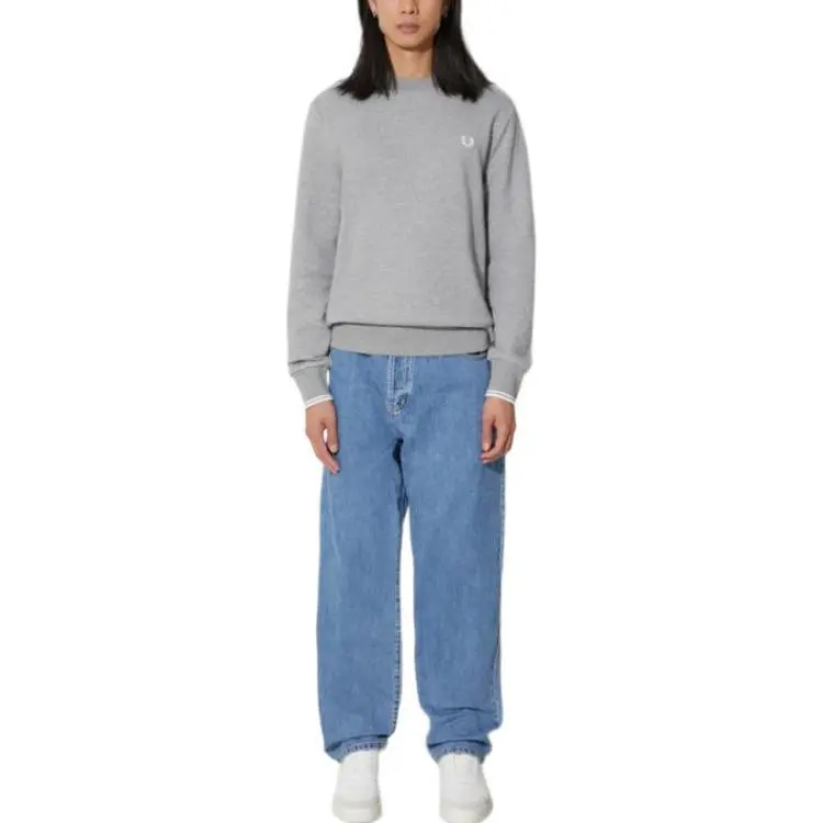 FRED PERRY Logo Embroidered Crewneck Sweatshirt-3