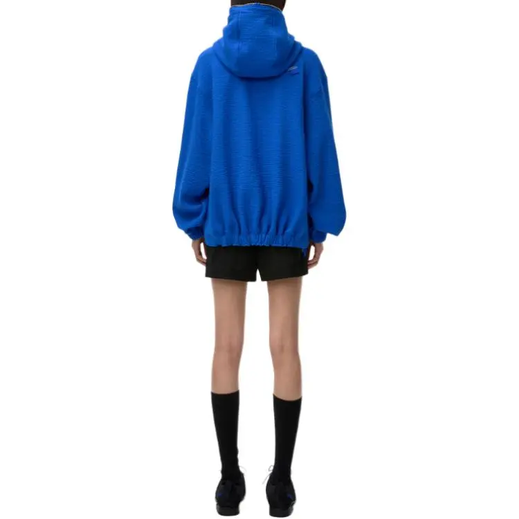 ADER ERROR Semi Oversized Fit Zip Hoodie 'Blue'-4
