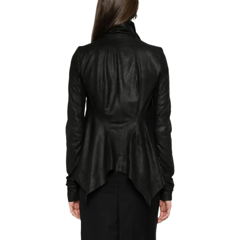 RICK OWENS Leather Jacket 'Black'-3