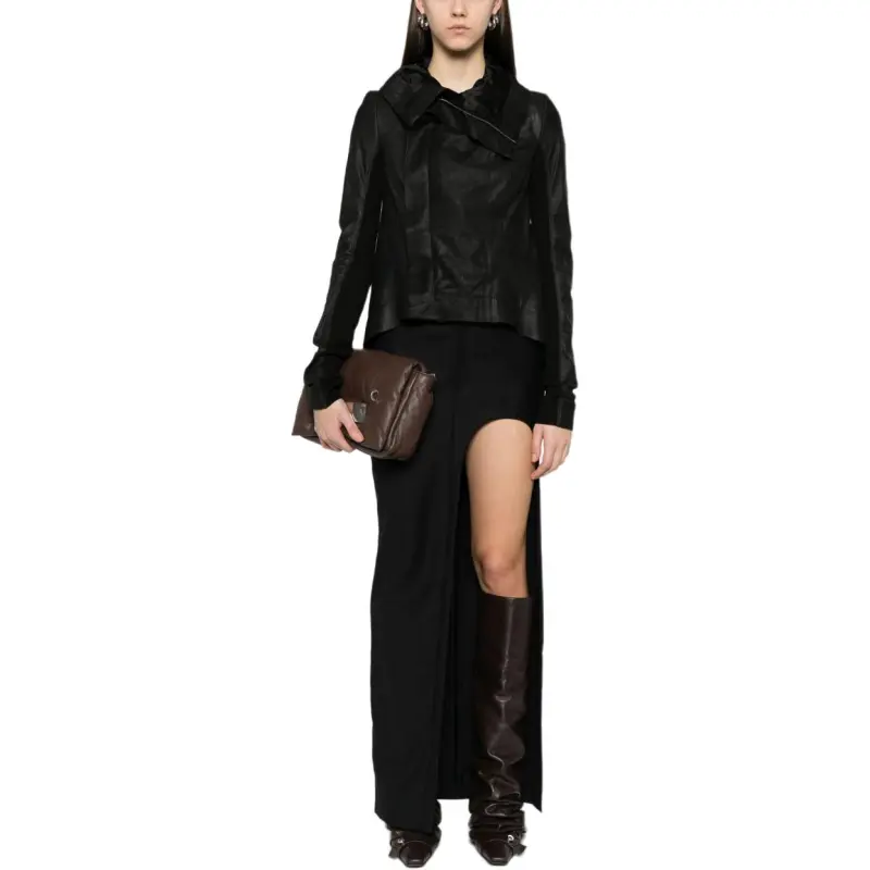RICK OWENS Leather Jacket 'Black'-1
