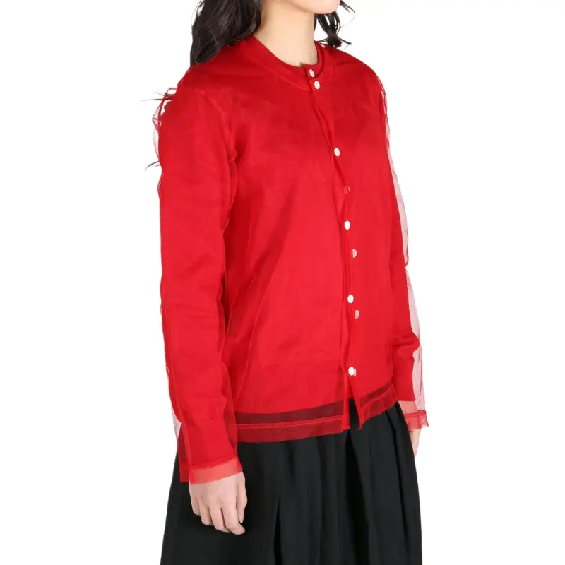 Comme Des Garcons Slim Fit Long Sleeves Blouse Red/Red-3