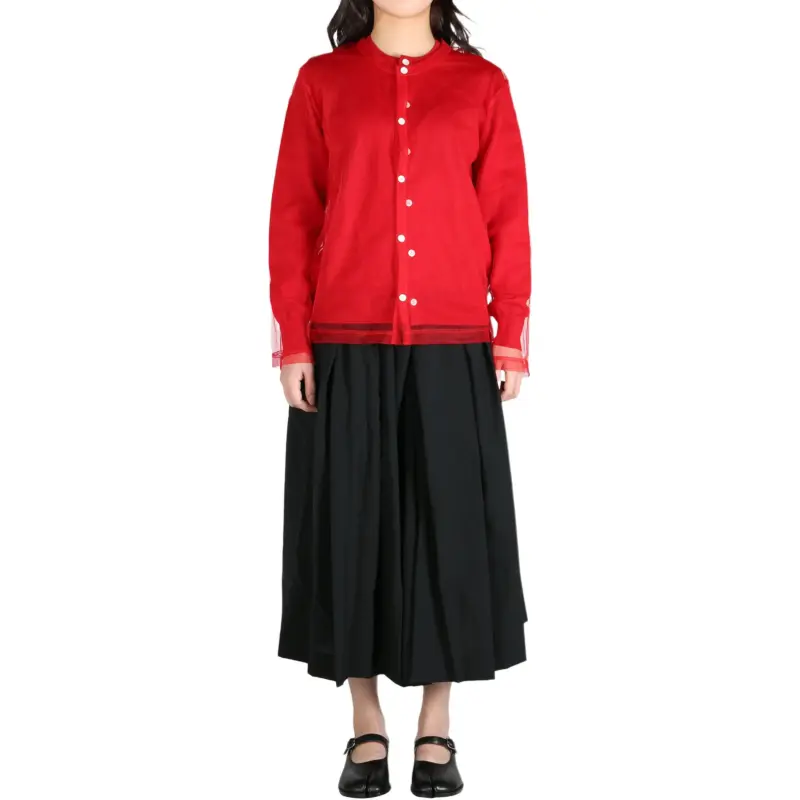 Comme Des Garcons Slim Fit Long Sleeves Blouse Red/Red-1