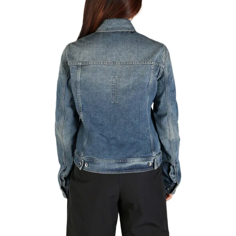 Rick Owens DRKSHDW Giacca Denim Trucker Jacket 'Washed Indigo'-4