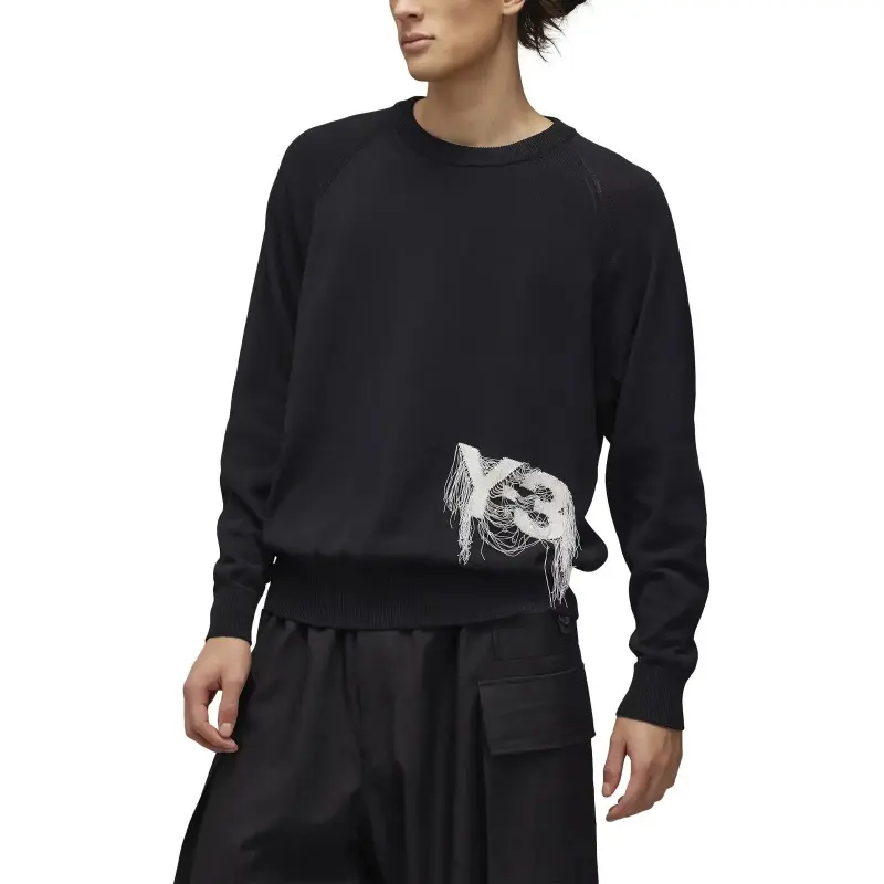 Adidas Free Shipping With AdiClub Y 3 Logo Knit Crew Sweatshirt-2