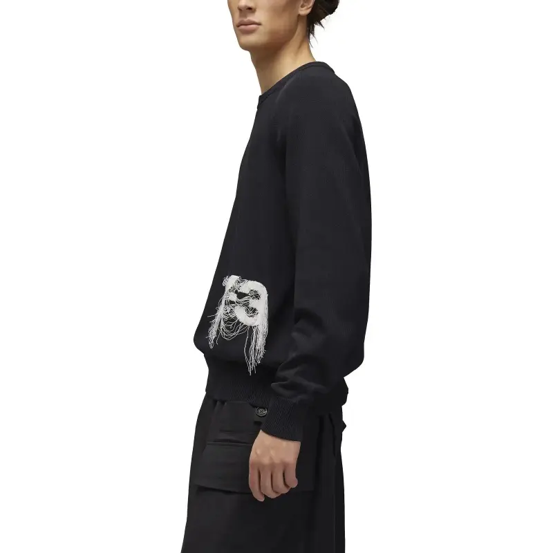 Adidas Free Shipping With AdiClub Y 3 Logo Knit Crew Sweatshirt-3