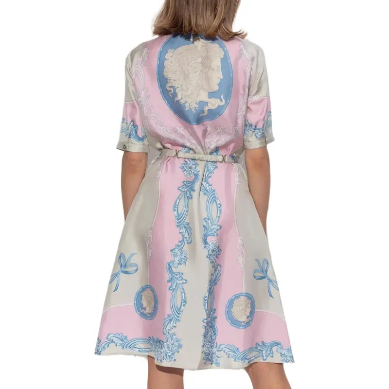 VERSACE Cameo Printed Shirt Dress-4