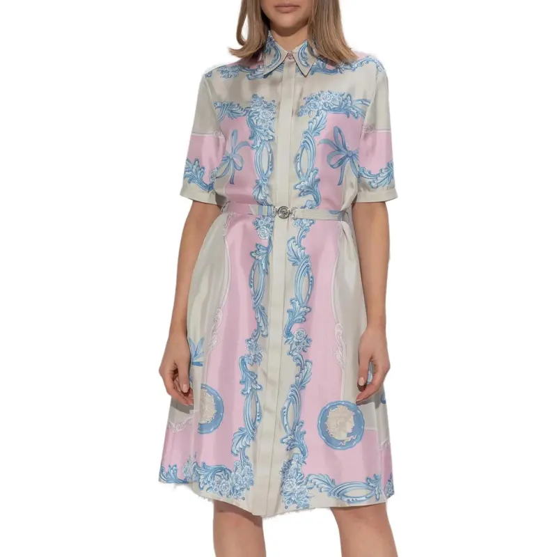 VERSACE Cameo Printed Shirt Dress-2