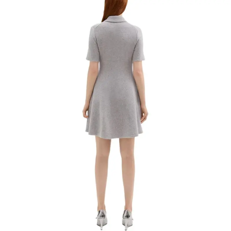 THEORY Short Sleeved Dress Women's Lime Gray-3