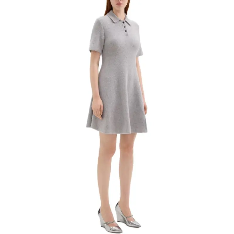THEORY Short Sleeved Dress Women's Lime Gray-2