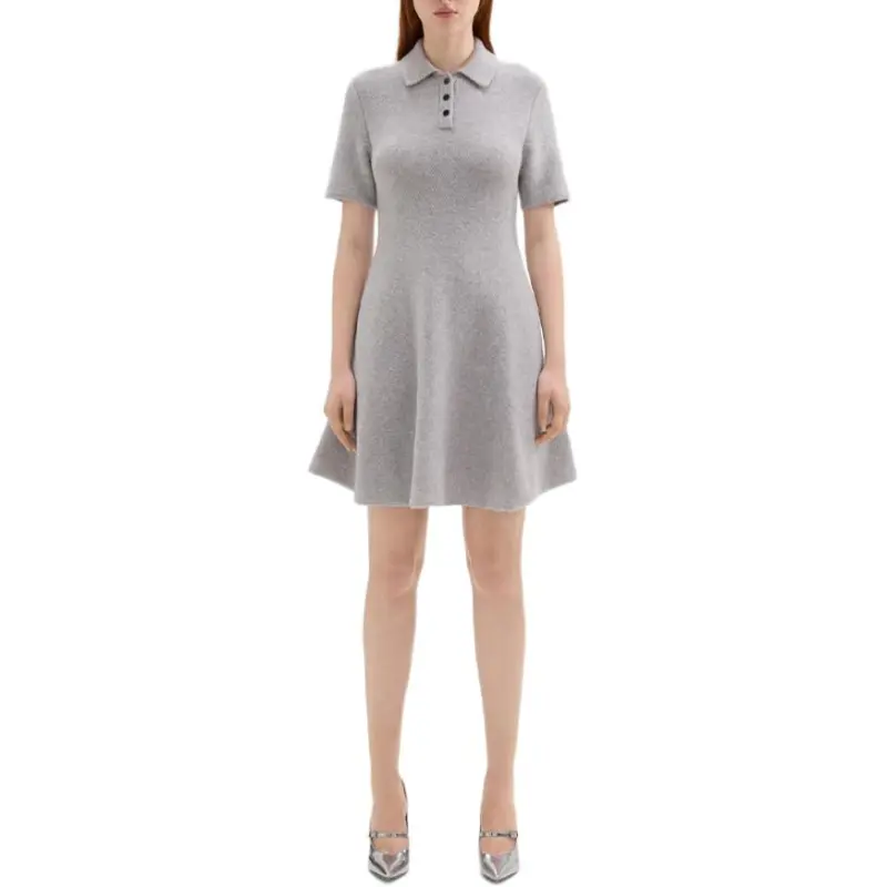 THEORY Short Sleeved Dress Women's Lime Gray-1