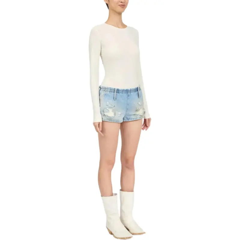 MM6 Denim Shorts Medium Blue-3