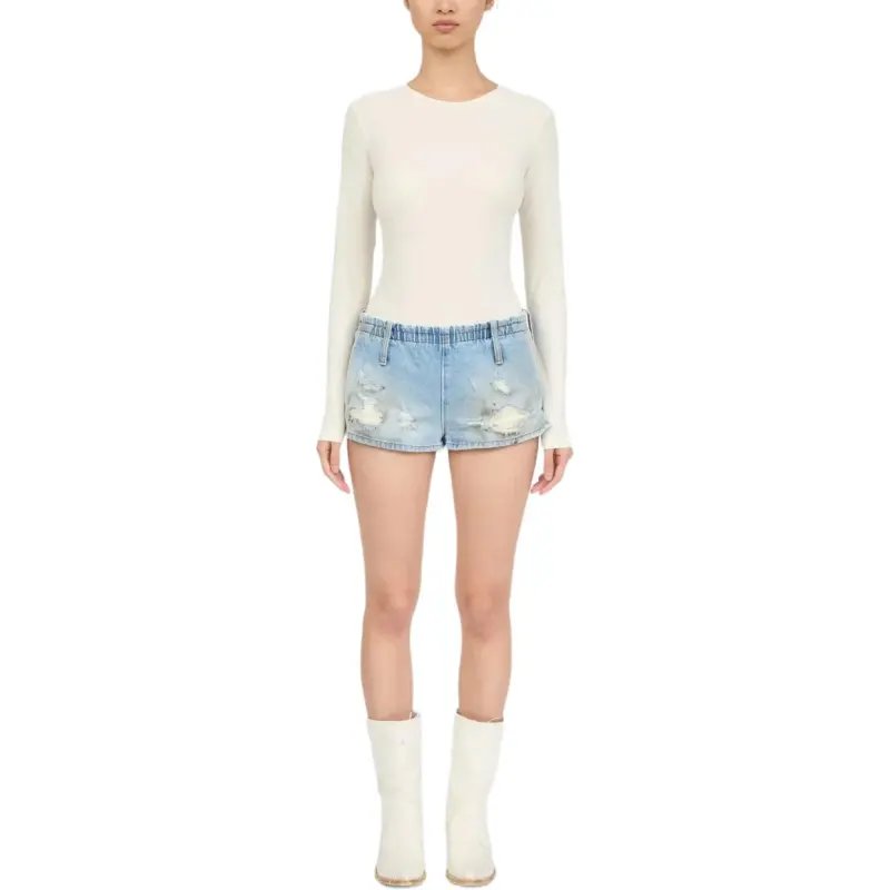 MM6 Denim Shorts Medium Blue-2