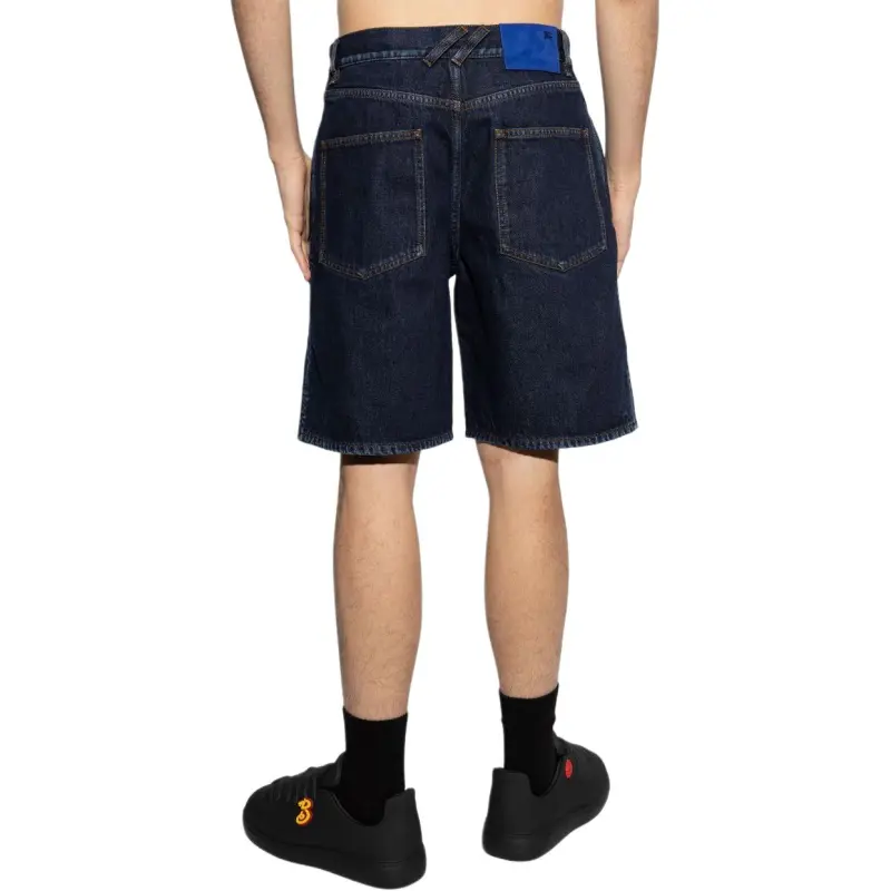 Burberry Logo Patch Denim Bermuda Shorts-2
