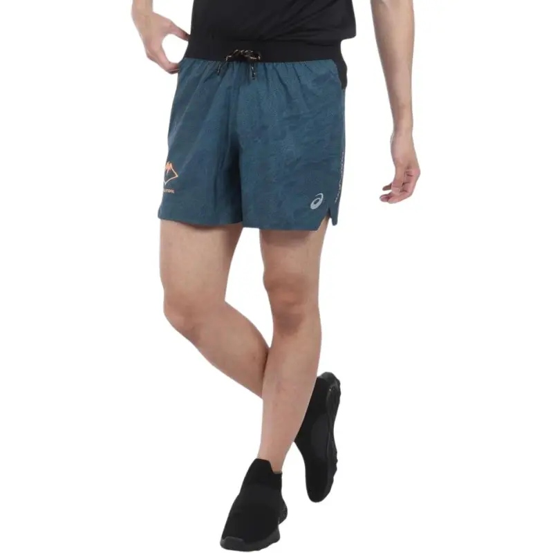 Asics FUJITRAIL ALL OVER PRINT 5IN SHORT Casual Shorts Men's Blue-4