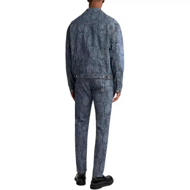 ETRO All Over Paisley Motif Denim Jacket-2