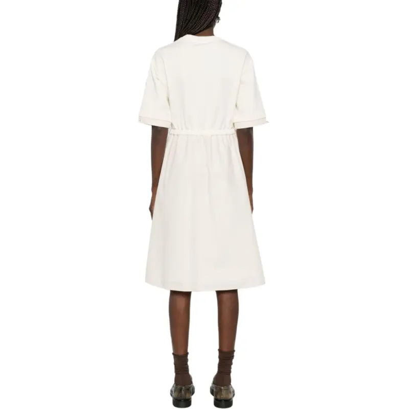 Moncler Short Sleeved Drawstring Midi Dress-2