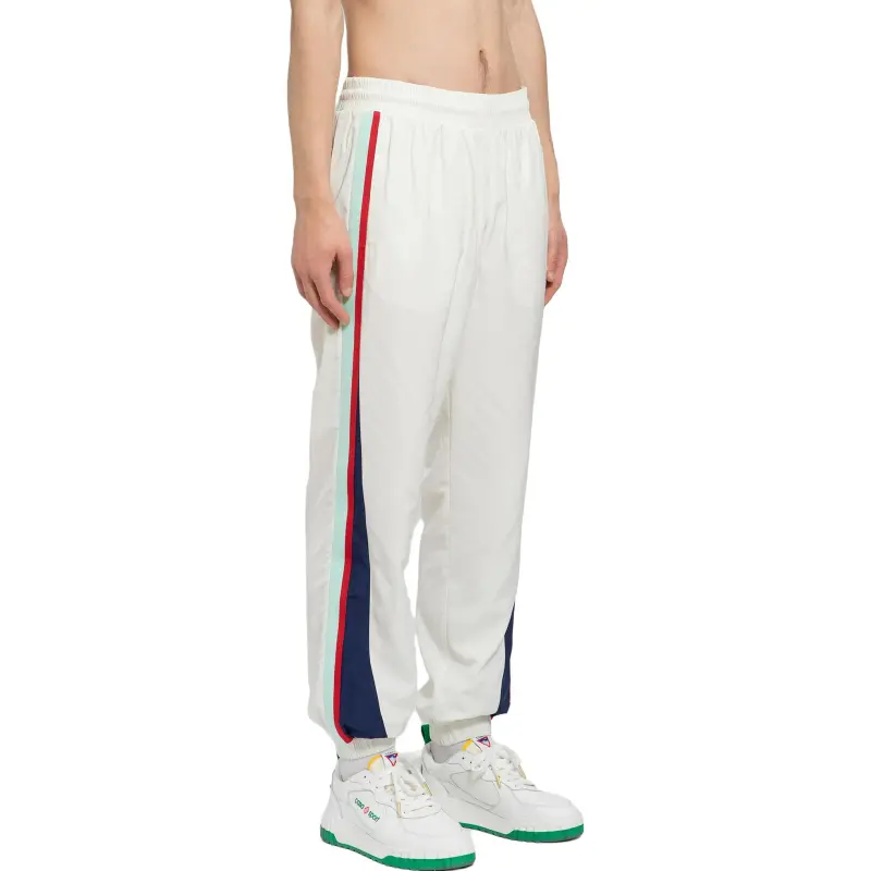 CASABLANCA Logo Patch Straight Leg Side Stripe Track Pants-4
