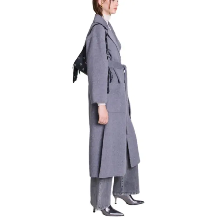 Maje Belted Double faced Coat-3