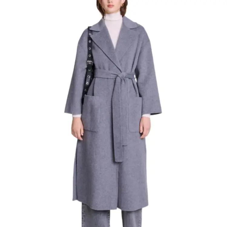 Maje Belted Double faced Coat-1