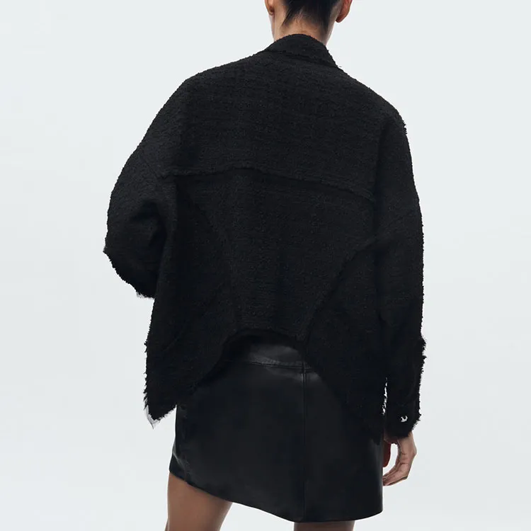 ZARA Jackets Coats Women's Black-3