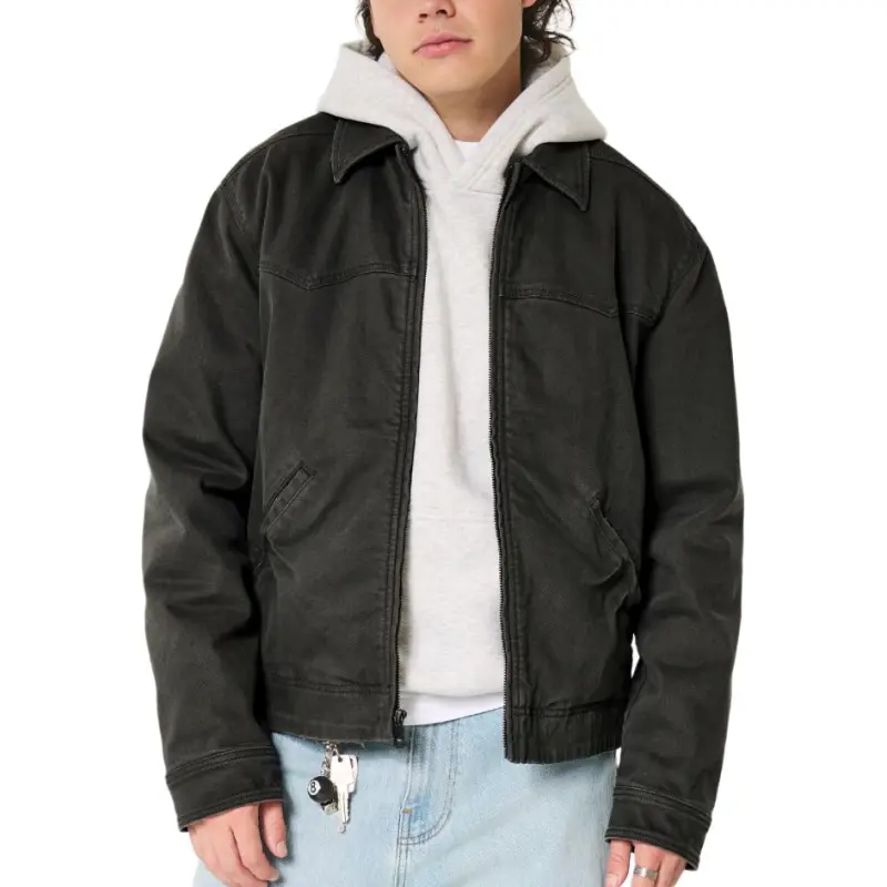 Hollister Jackets & Coats Men's Black-1