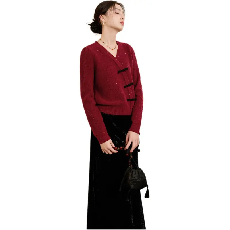 3COLOUR Knitwear Women's Burgundy-3