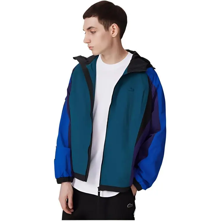LACOSTE Jacket Men's Green Blue Purple Black Multicolor-1