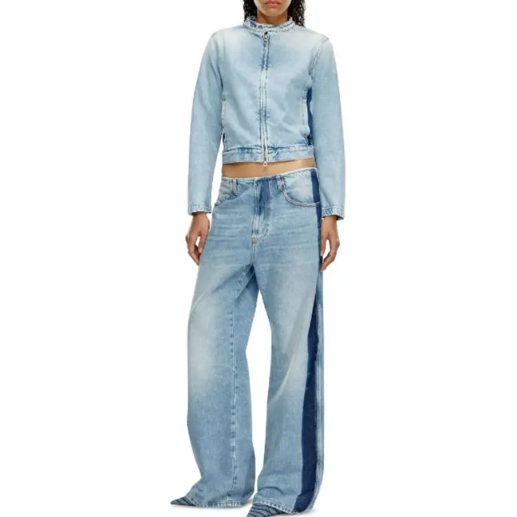 DIESEL De-Glory-S Zip-Up Denim Jacket-1