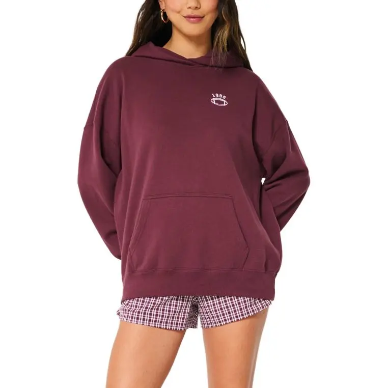 Hollister Sweatshirt Women's Burgundy-1