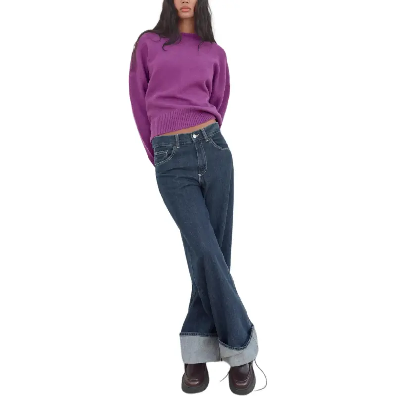 ZARA Sweater Women's Red Purple-2