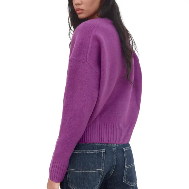 ZARA Sweater Women's Red Purple-4