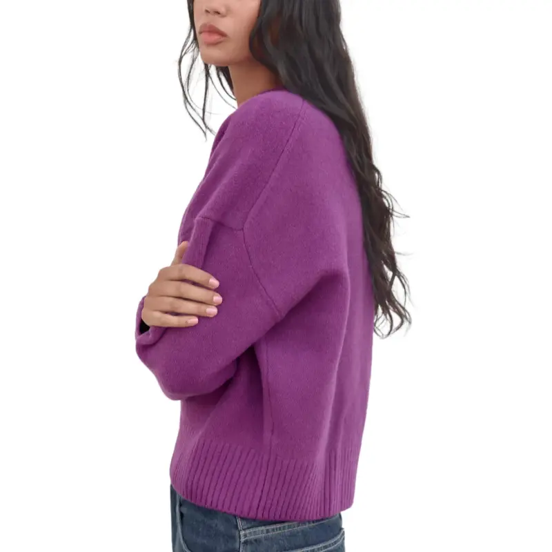 ZARA Sweater Women's Red Purple-5