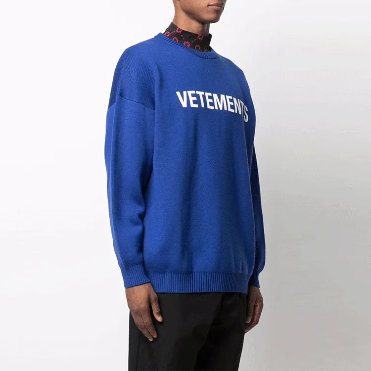 Vetements Sweaters Unisex Blue-3