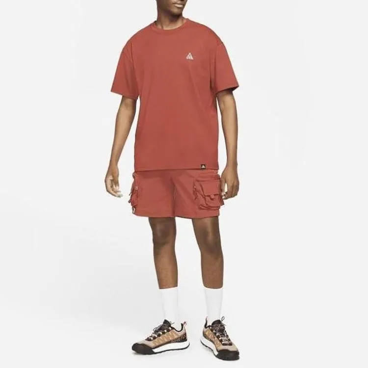 Nike ACG T Shirts Men Red Brown-2