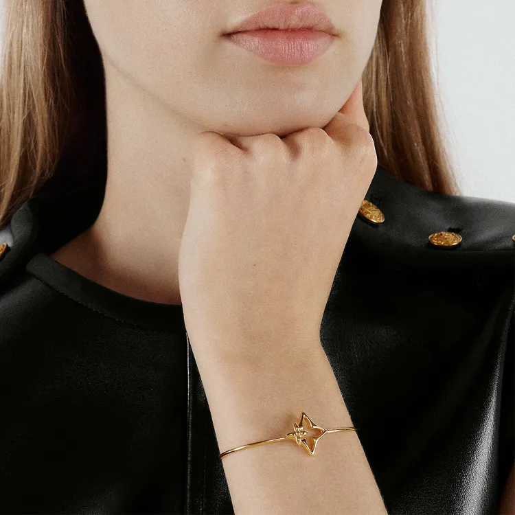 LOUIS VUITTON Metal Bangles Unisex Gold-2