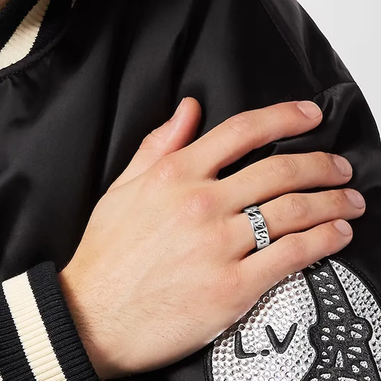 LOUIS VUITTON Brass Rings Unisex Silver-2