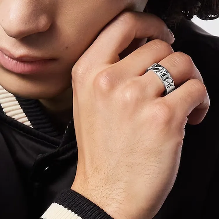 LOUIS VUITTON Brass Rings Unisex Silver-3