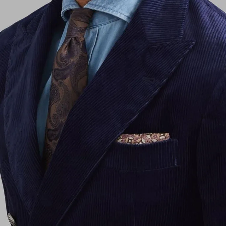 Brunello Cucinelli Logo Patch Patterned Pocket Square-2