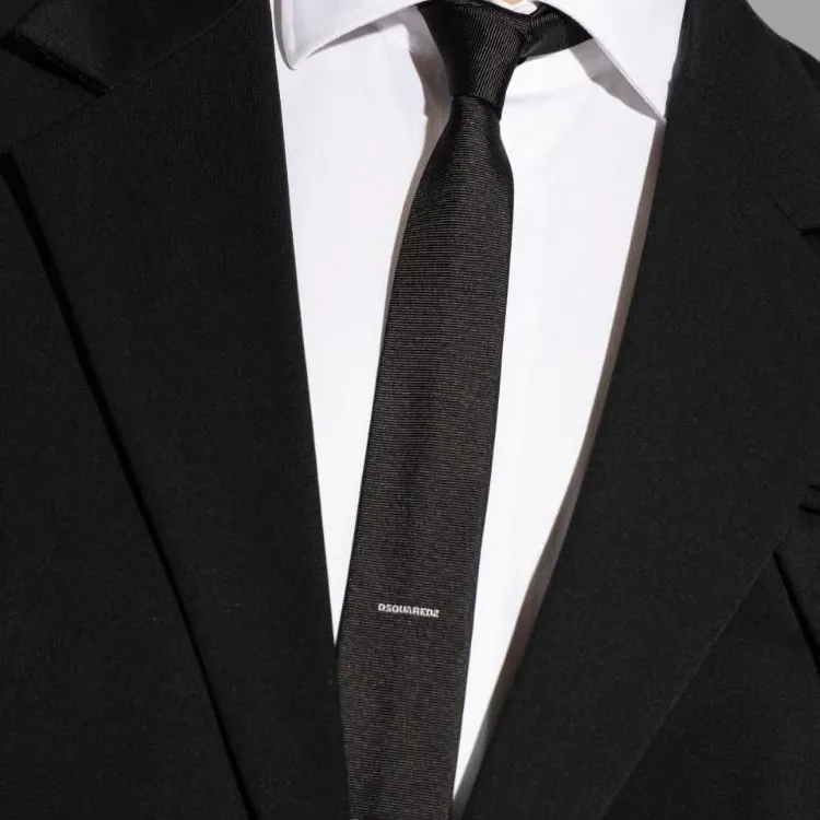 DSQUARED 2 Logo print Silk Tie-2