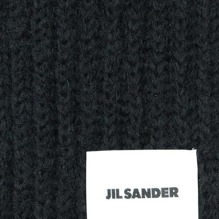 JIL SANDER Brushed Logo Patch Scarf-2