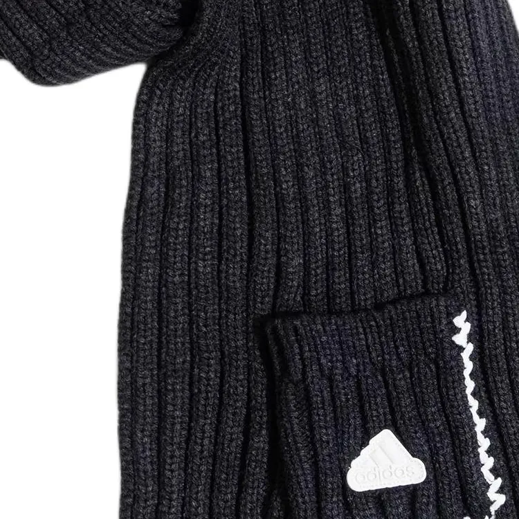 Adidas Knitted Fabric Knit Scarves Unisex Black-2